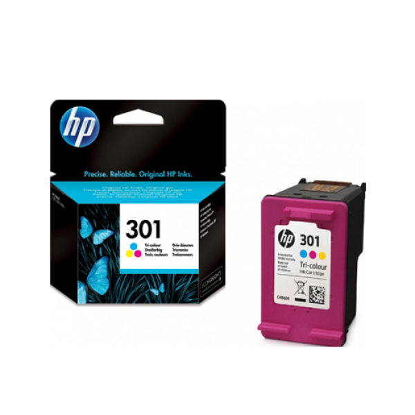 HP 301 tintes kasetne orģinālā krāsaina CH562EE
