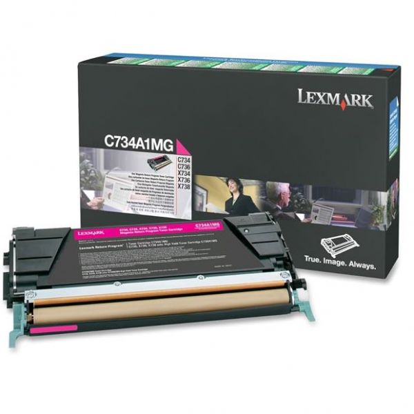 C734A1MG Lexmark printera oriģ. tonera kasete fuksīns 734646047579 (Lexmark Toner Lexmark toner C734A1MG Magenta)