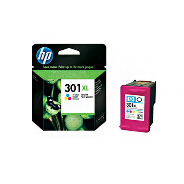 HP 301XL tintes kasetne orģinālā krāsaina CH564EE