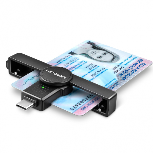 ID karšu lasītājs AXAGON Foldable pocket USB-C CRE-SMPC