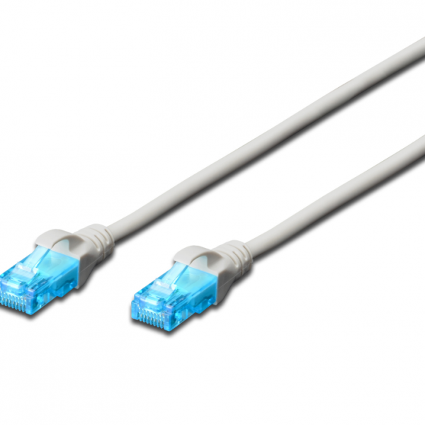 Kabelis Digitus Patch cord CAT 5e U-UTP 1m, Grey DK-1512-010