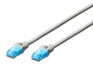 Kabelis Digitus Patch cord CAT 5e U-UTP, Grey DK-1512-020, 2 m
