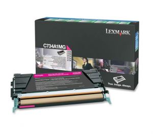 C734A1MG Lexmark printera oriģ. tonera kasete fuksīns 734646047579 (Lexmark Toner Lexmark toner C734A1MG Magenta)